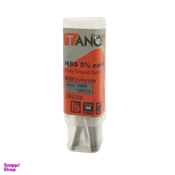 مته کبالت تانوس مدل YP-HSS-SIZE2 سایز 2 میلی متر مجموعه 10 عددی