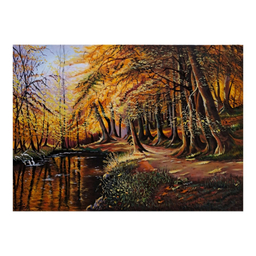 تابلو نقاشی رنگ روغن طرح پاییز کد 420