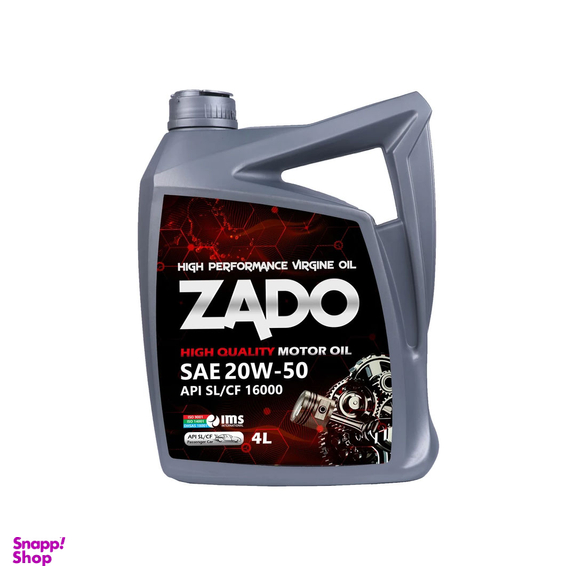 روغن موتور خودرو زادو مدل SAE 20W50-SL حجم 4 لیتر