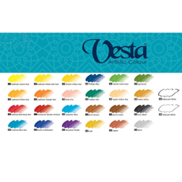 رنگ اکرلیک وستا شماره 21 رنگ آبی حجم 75 میلی لیتر