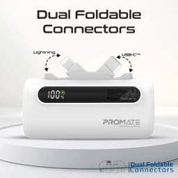 پاوربانک پرومیت مدل POWERUP-DUO ظرفیت 5000 میلی‌ آمپر ساعت