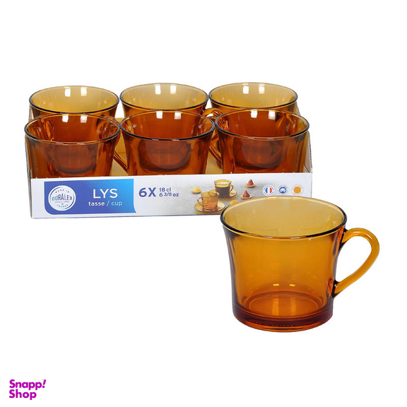 فنجان و نعلبکی دورالکس مدل 1800 بسته 12 عدد