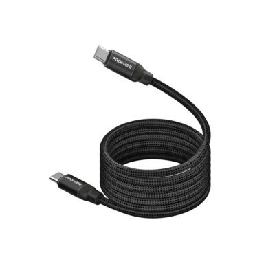 کابل Type-C پرومیت مدل SPRINGY.BLK طول 1.2 متر