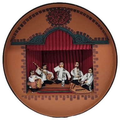 کاسه دیوارکوب حجیم سازی شده طرح آوازه خوان سنتی کد TP-1023-0209-00