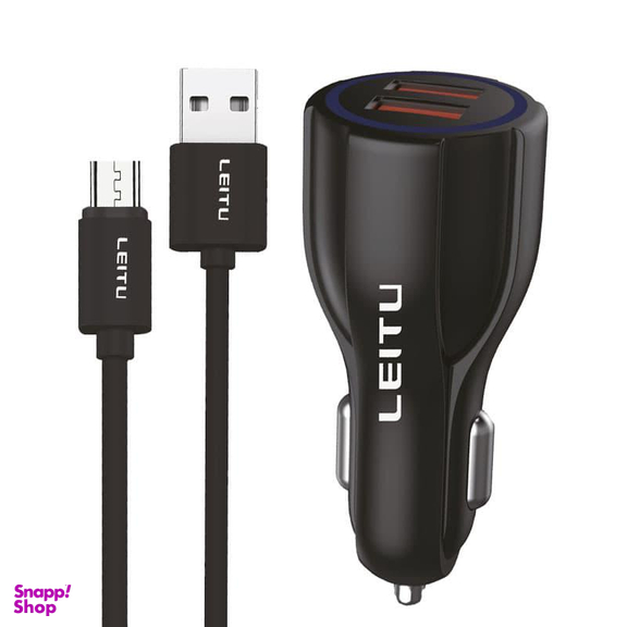 شارژر فندکی لیتو مدل LC-C4 همراه با کابل Micro-USB