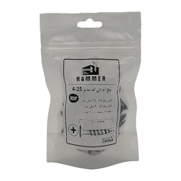 پیچ ام دی اف هامر مدل 4x25mm بسته 100 عددی