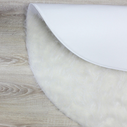 فرش ماشینی شاران هوم طرح خز پرز بلند مدل اسفنج دار زمینه سفید