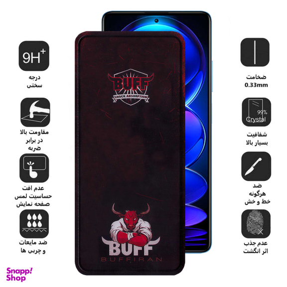 محافظ صفحه نمایش بوف مدل Muscle-Bull-G مناسب برای گوشی موبایل شیائومی Redmi Note 12 Pro Plus / Note 12 Pro 4G/5G / Poco X5 Pro