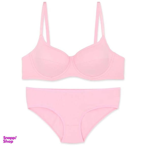 ست شورت و سوتین کاپ دار نخی فنردار آنیت کد 2025 رنگ صورتی