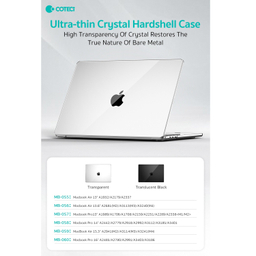 کاور محافظ لپ تاپ کوتسی مدل MB-058 مناسب مک بوک ایر 14 اینچ A2442/ A2779/A2918/A2992/A3112/A3185/A3401