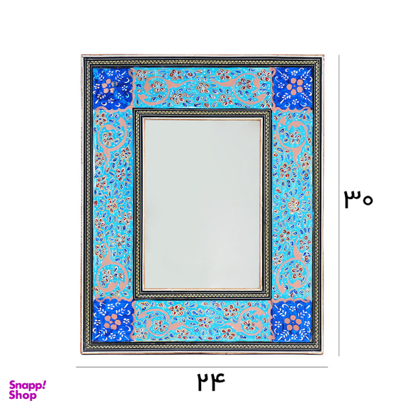 قاب آینه مدل دور نقاشی سایز 30×24 سانتی‌ متر