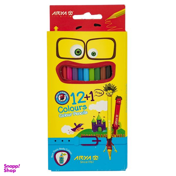مداد رنگی 12 + 1 رنگ آریا مدل 3016