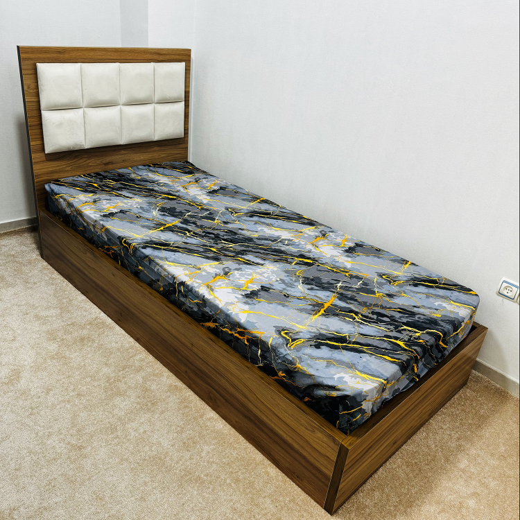 ملحفه ناتوسا مدل کشدار رعد یک نفره سایز 120×200 سانتی متر