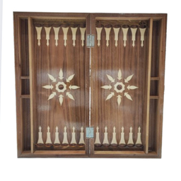 تخته نرد و شطرنج گردو منبت سایز بزرگ کد G1030