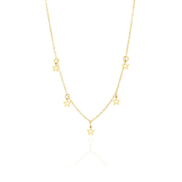 گردنبند طلا 18 عیار زنانه اپال گلد مدل ستاره توخالی کد N0564
