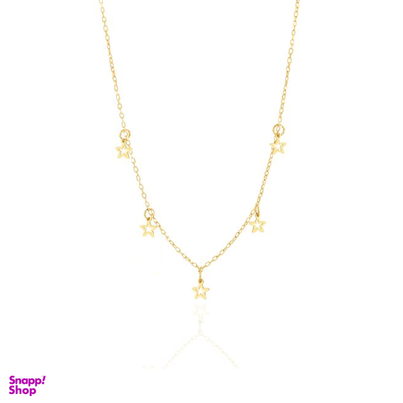 گردنبند طلا 18 عیار زنانه اپال گلد مدل ستاره توخالی کد N0564