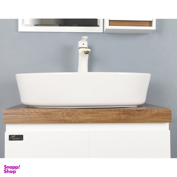 ست کابینت و روشویی دلفین مدل ZN-R13-W-6040 به همراه آینه و باکس