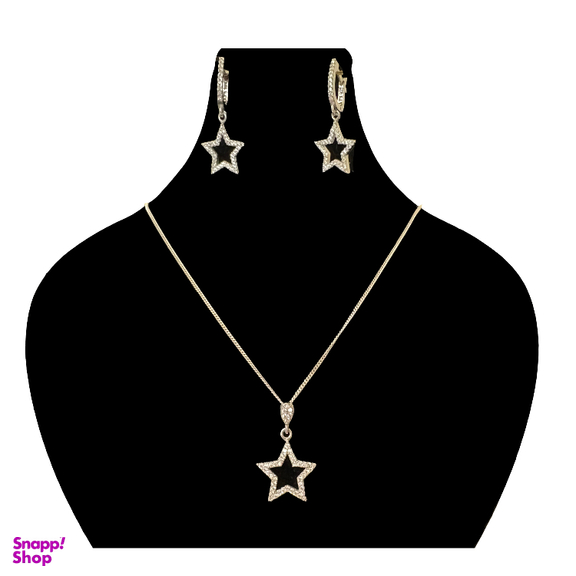 نیم ست نقره زنانه گیرا مدل ستاره کد G981