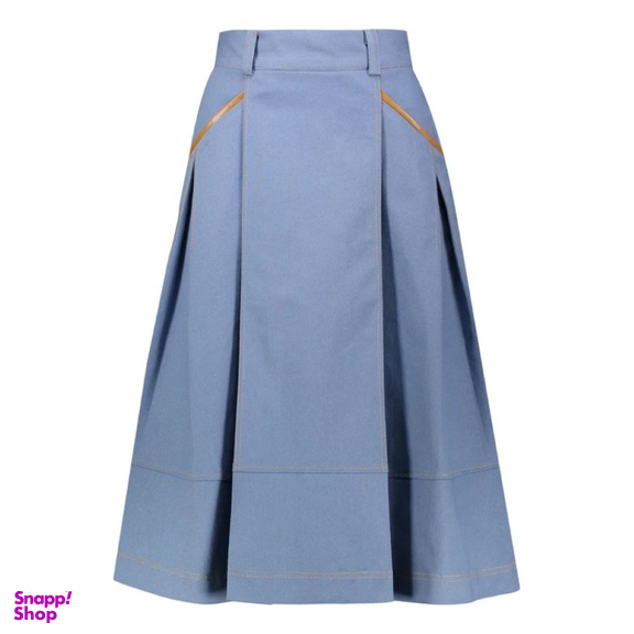 دامن زنانه گره استایل مدل آپاچی رنگ آبی
