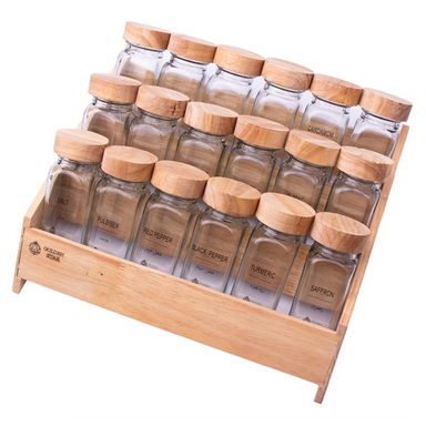 سرویس جای ادویه 18 پارچه گلدن استار مدل PORO-500 به همراه استند