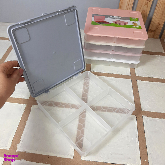 ظرف نگهدارنده لاولی پلاست مدل 4 خانه کد TIK1146