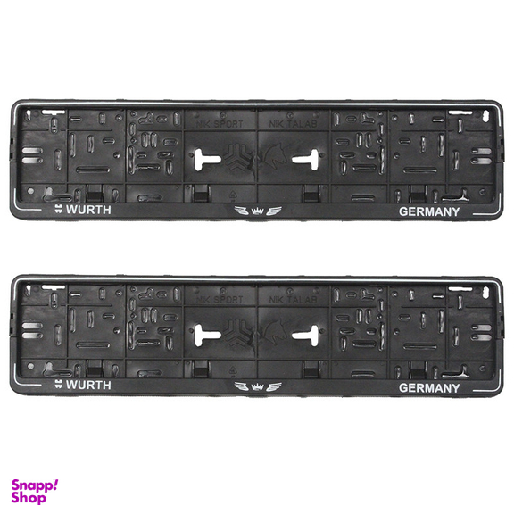 قاب پلاک خودرو مدل wurth white بسته دو عددی