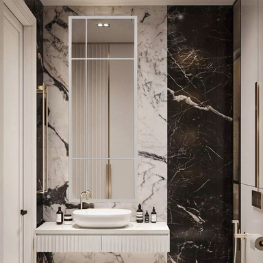 آینه سرویس بهداشتی الف مدل نیم قد کلاسیک