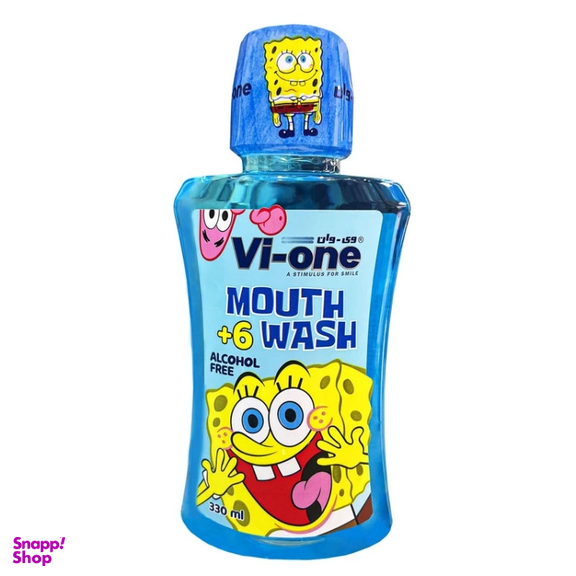 دهان شویه کودک وی وان مدل باب اسفنجی حجم 330 میلی لیتر
