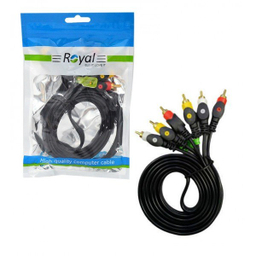 کابل 3 به 3 صدا و تصویر رویال مدل RCA طول 1.5 متر