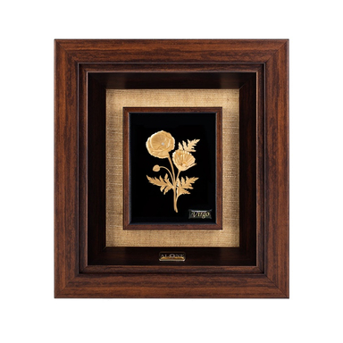 تابلو ورق طلا الون مدل گل شقایق