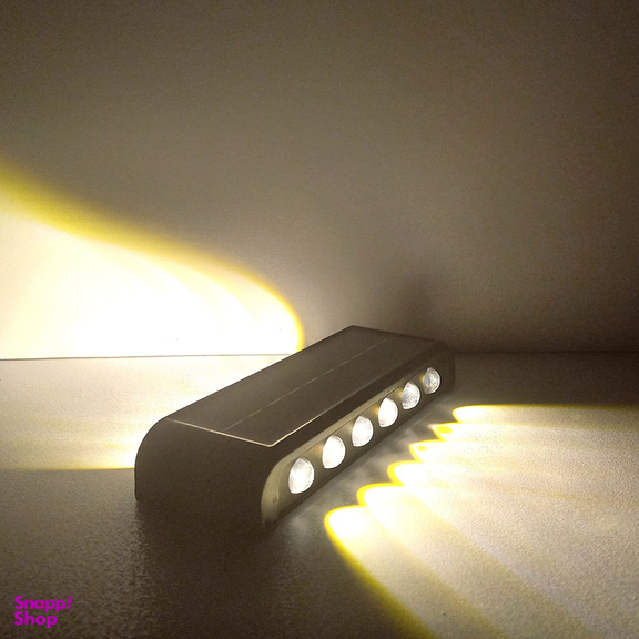 چراغ دیواری خورشیدی دوطرفه سولونیکس مدل 12 LED مجموعه 2 عددی