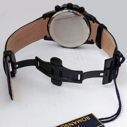 ساعت عقربه ای مردانه رومانسون مدل بندچرمی کرنوگراف کد 25