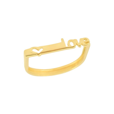 انگشتر طلا 18 عیار زنانه میو گلد مدل قلب کد R2293 سایز 53