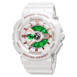 ساعت مچی عقربه ای اسکمی مدل 1689 رنگ سفید