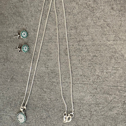 نیم ست نقره زنانه گیرا مدل چشم نظر کد G974