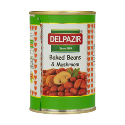 کنسرو لوبیاچیتی با قارچ دلپذیر وزن 420 گرم