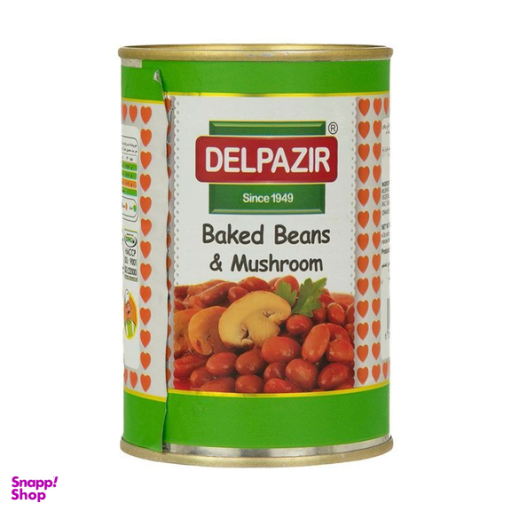 کنسرو لوبیاچیتی با قارچ دلپذیر وزن 420 گرم