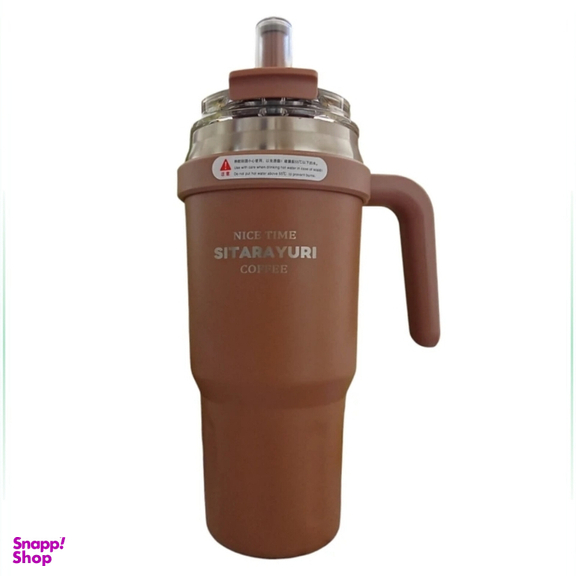 تراول ماگ تامبلر سیتارایوری مدل نی دار کد 600 گنجایش 750 میلی لیتر به همراه آسان نوش