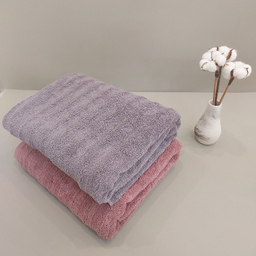 حوله حمام ارغوان مدل موجی سایز 80x140 سانتی‌ متر