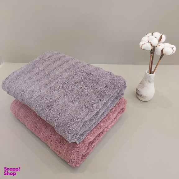 حوله حمام ارغوان مدل موجی سایز 80x140 سانتی‌ متر