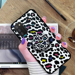 کاور دکین مدل Rikki طرح Leopard - C مناسب برای گوشی موبایل سامسونگ Galaxy A02s به همراه پایه نگهدارنده