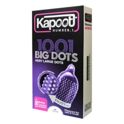 کاندوم کاپوت مدل BIG DOTS بسته 10 عددی به همراه کاندوم ناچ کدکس مدل 03 بسته 10 عددی