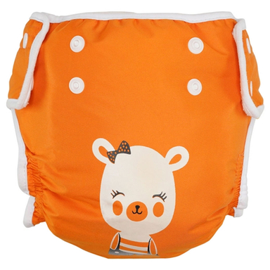 شورت آموزشی کودک وی کر مدل دکمه دار طرح Bear Girl کد A808 فری سایز