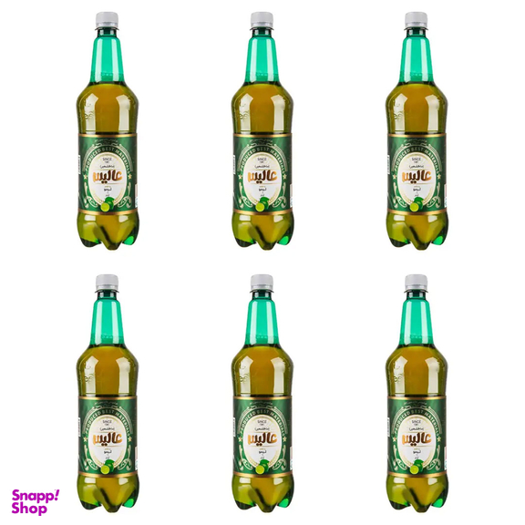 ماءالشعیر عالیس با طعم لیمو حجم 1 لیتر بسته 6 عددی