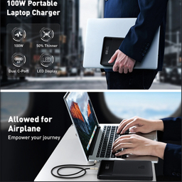 پاوربانک بیسوس مدل PPBL000201 100W ظرفیت 20000 میلی آمپر ساعت