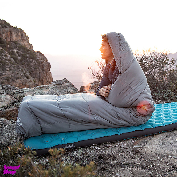 کيسه خواب 18- درجه نیچرهایک مدل Envelope W Hat Washable Cotton Sleeping Bag M400 کد MSD02