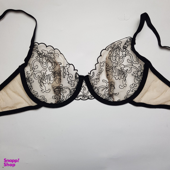 ست سوتین و شورت زنانه برتا مدل توری کد 2020OZB رنگ نسکافه ای