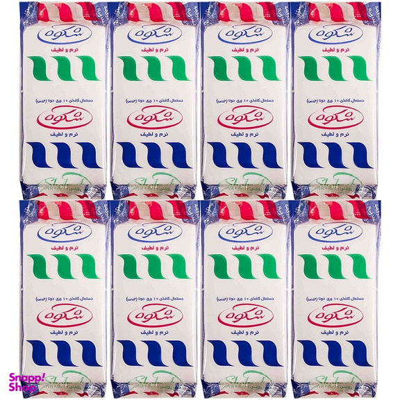 دستمال جیبی شکوه مدل 080 بسته ی 8 عددی