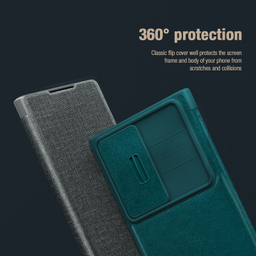 کیف کلاسوری نیلکین مدل Qin Pro Plain Cloth مناسب برای گوشی موبایل سامسونگ Galaxy S23 Ultra