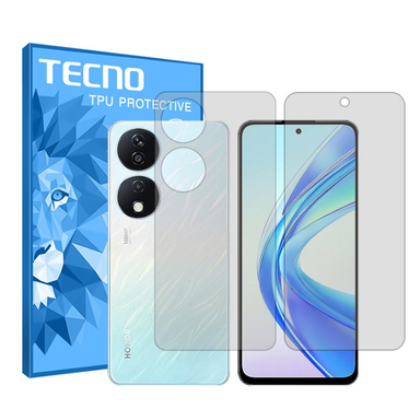 محافظ صفحه نمایش شفاف گوشی موبایل تکنو مناسب برای آنر X7b به همراه محافظ پشت گوشی